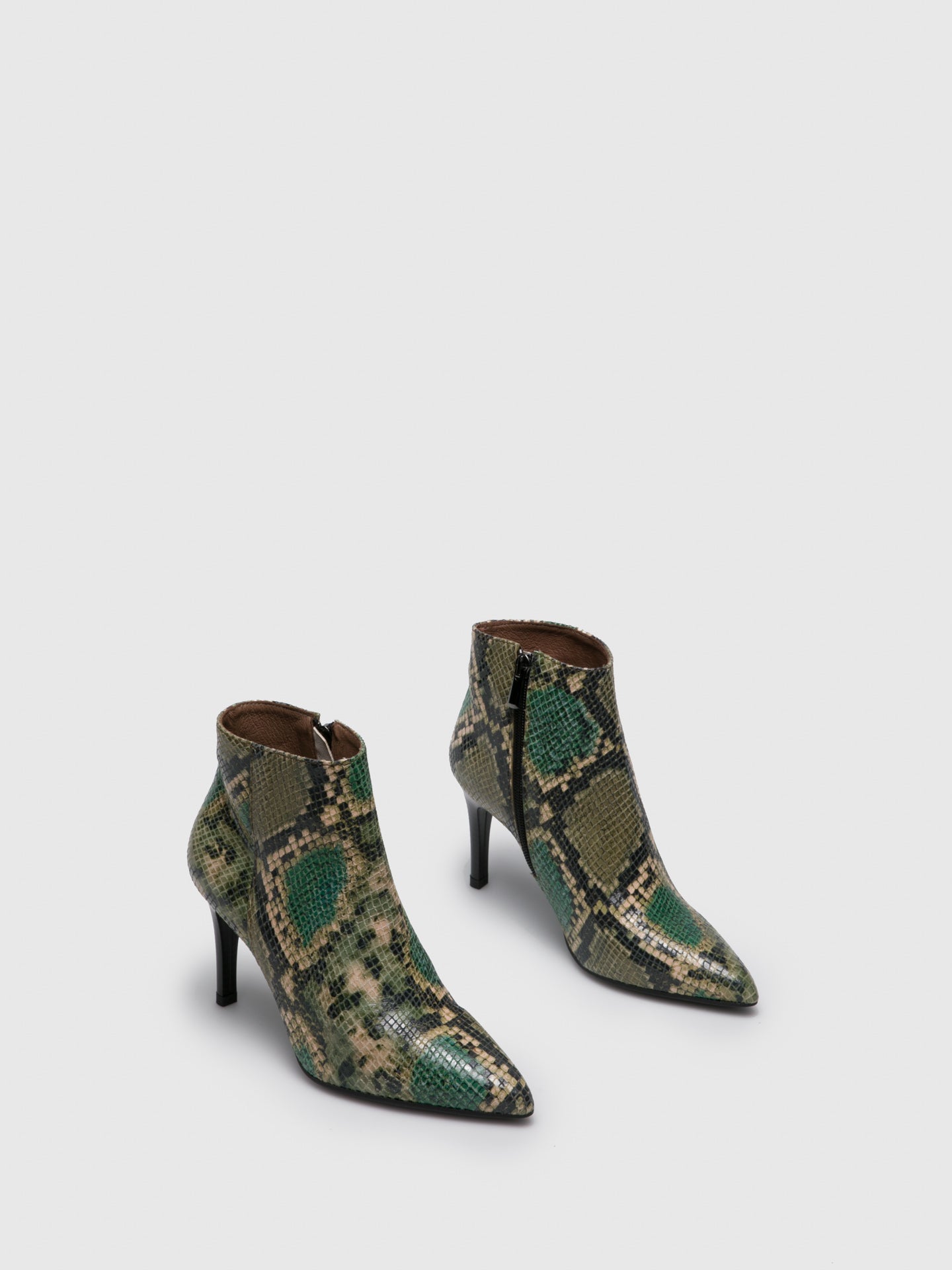 Foreva Green Pointed Toe Ankle Boots